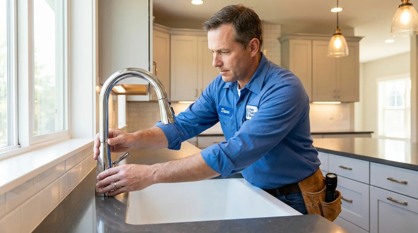 Kitchen faucet installation by Johns Plumbing LLC in Beverly Hills